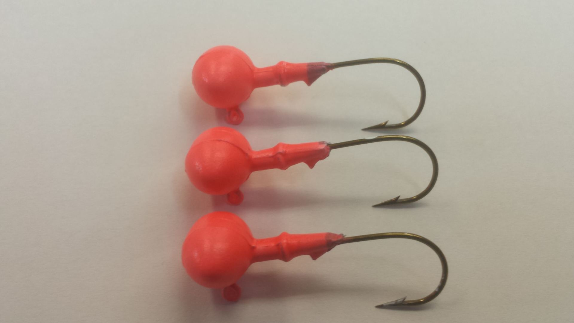 4 PK 3/4 Oz Football Bass Fishing Jig Heads Red Sickle Hooks for sale online 
